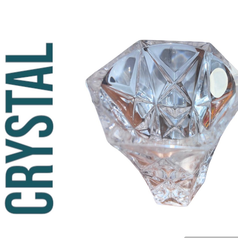 Leaded Crystal Vase - 5” - Picture 2 of 4